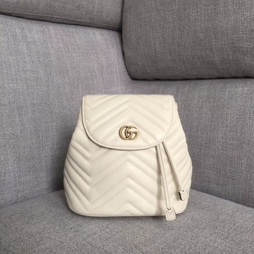 Gucci GG Marmont gematelasseerde rugzak 528129 wit