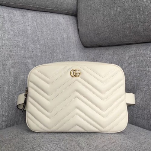 Gucci GG Marmont gematelasseerde heuptas 523380 wit