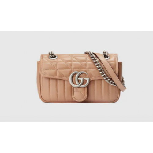 Gucci GG Marmont gematelasseerde minitas 446744 Beige