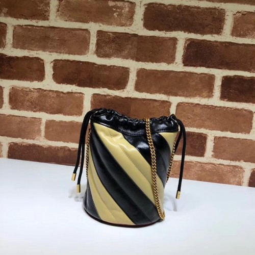 Gucci GG Marmont mini bucket bag 575163 zwart&abrikoos