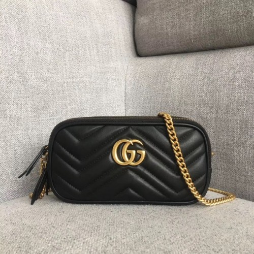 Gucci GG Marmont mini kettingtas 546581 zwart
