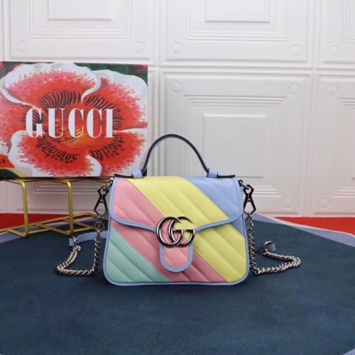 Gucci GG Marmont mini-tas met handvat aan de bovenkant 547260 Veelkleurig