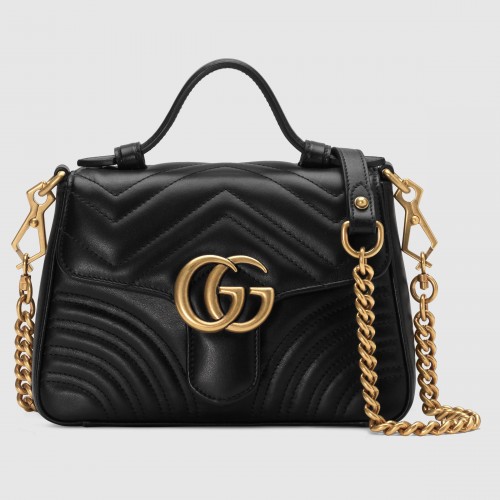 Gucci GG Marmont mini top handle tas 547260 zwart