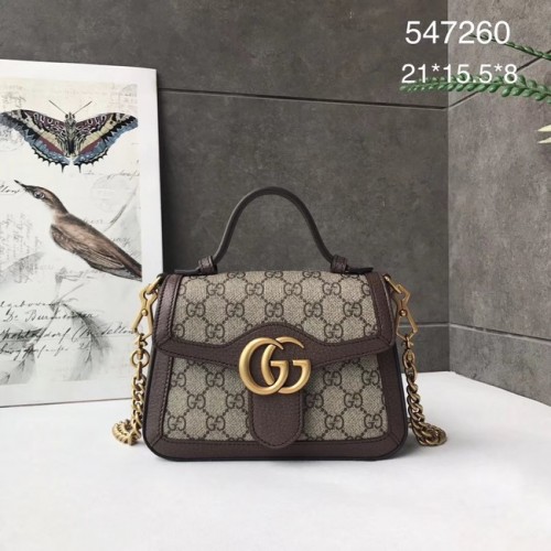 Gucci GG Marmont mini top handle tas 547260 bruin
