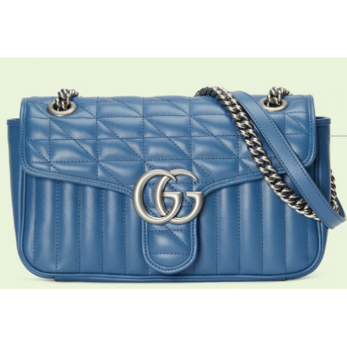 Gucci GG Marmont kleine schoudertas 443497 Blauw