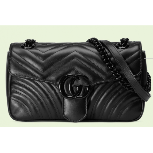 Gucci GG Marmont kleine schoudertas 443497 zwart