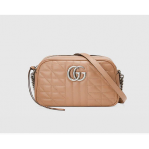 Gucci GG Marmont kleine schoudertas 447632 Rose beige