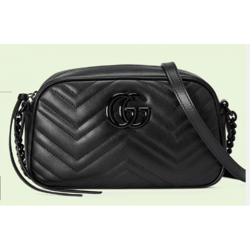 Gucci GG Marmont kleine schoudertas 447632 zwart