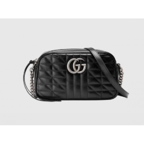 Gucci GG Marmont kleine schoudertas 447632 zwart