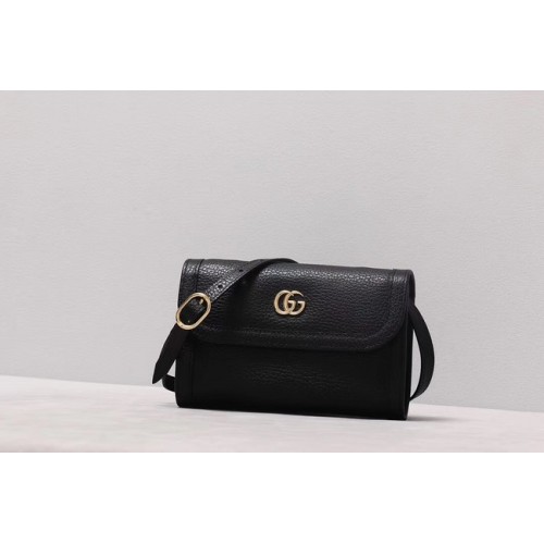 Gucci GG Marmont kleine schoudertas 497984 zwart