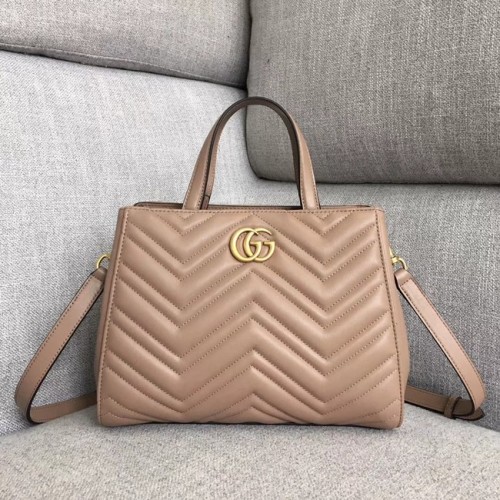Gucci GG Marmont kleine handtas 448054 donkerroze