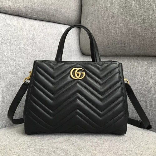 Gucci GG Marmont kleine tas met handvat bovenaan 448054 zwart