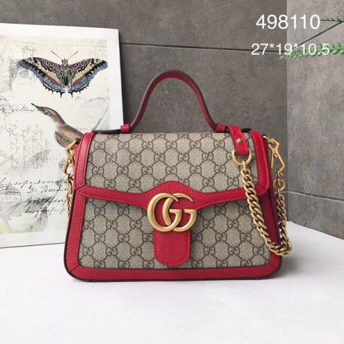 Gucci GG Marmont kleine handtas 498110 rood