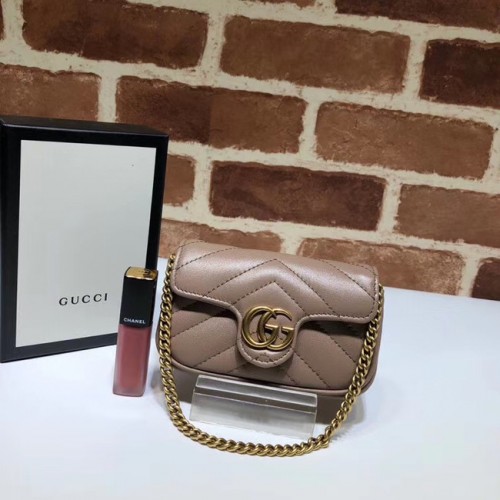Gucci GG Marmont super Clutch tas 575161 Nude