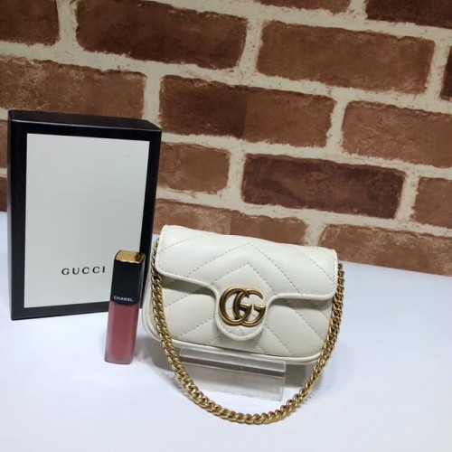 Gucci GG Marmont super clutch 575161 wit