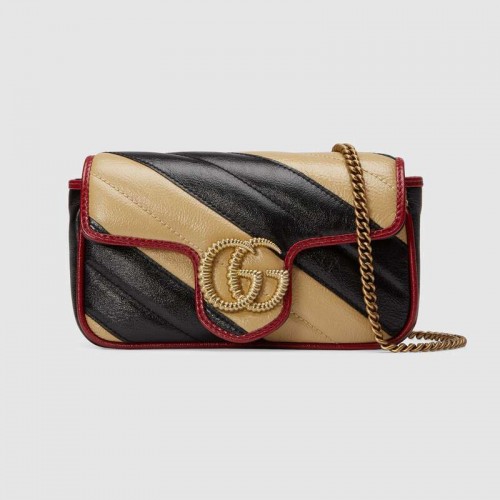 Gucci GG Marmont super mini tas 574969 Cognac