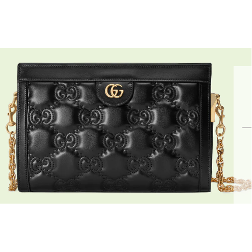 Gucci GG Matelasse leren schoudertas 702200 zwart