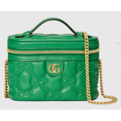 Gucci GG Matelasse mini-tas met handvat aan de bovenkant 723770 Groen