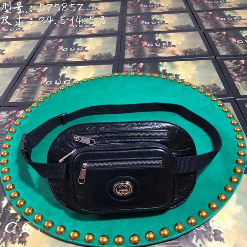 Gucci GG Original Leren heuptas 575857 zwart