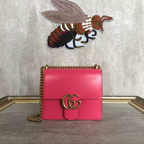 Gucci GG originele Marmont lederen schoudertas 431384A roze