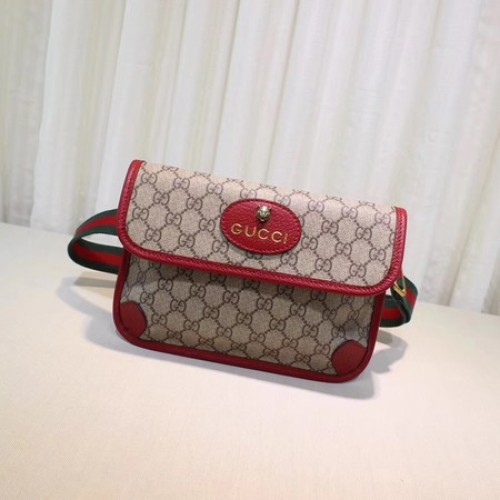 Gucci GG Supreme heuptas 493930 rood