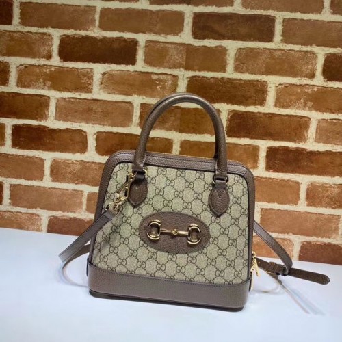 Gucci GG Supreme canvas tas met handgreep 621220 kaki