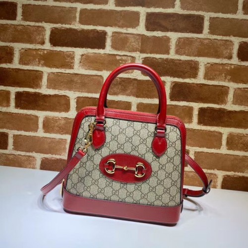 Gucci GG Supreme canvas tas met handgreep 621220 rood
