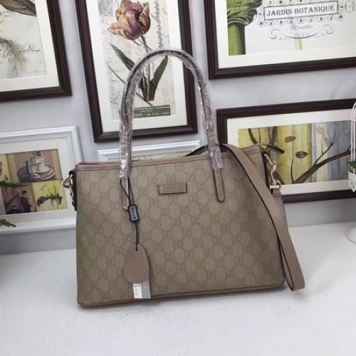 Gucci GG Supreme canvas draagtas 353440 abrikoos