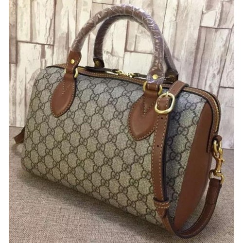 Gucci GG Supreme tas met handvat 409529 bruin
