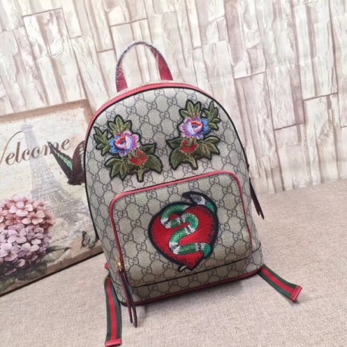 Gucci GG Supreme rugzak slang 427042 rood