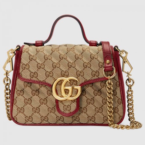 Gucci GG Supreme canvas Mini Top Handle Bag 583571 rood