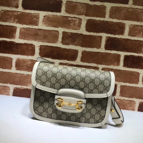 Gucci GG Supreme canvas schoudertas 602204 wit