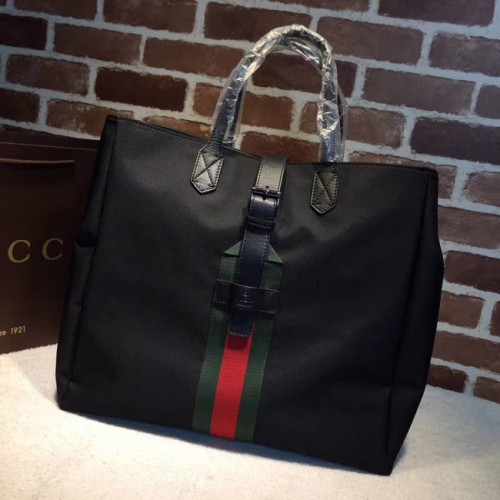 Gucci GG Supreme canvas handtas 337069 zwart