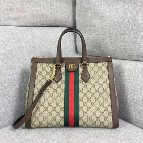 Gucci GG canvas ophidia draagtas van topkwaliteit 524537 bruin