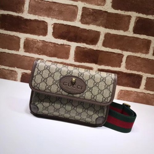 Gucci GG canvas Supreme heuptasje 489617 bruin