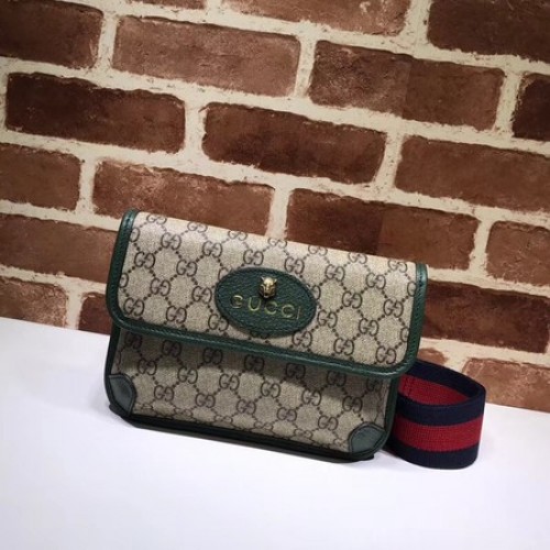Gucci GG canvas Supreme heuptasje 489617 groen