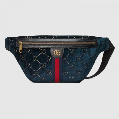 Gucci GG fluwelen heuptas 574968 rood blauw zwart