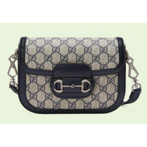Gucci Horsebit 1955 GG minitas 658574 blauw