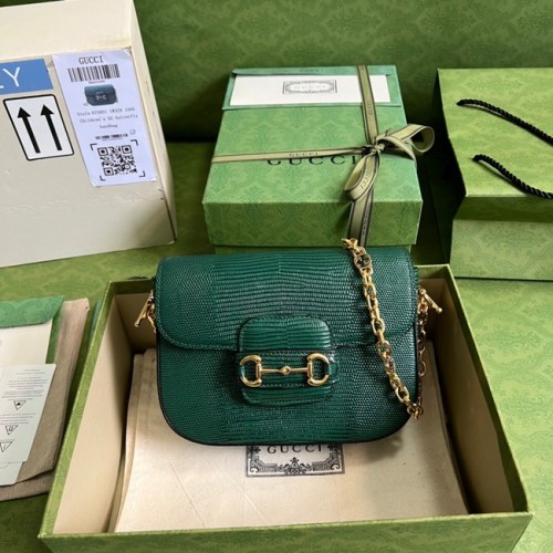 Gucci Horsebit 1955 hagedis minitas 675801 groen