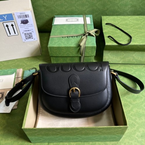 Gucci Horsebit 1955 schoudertas 675923 zwart