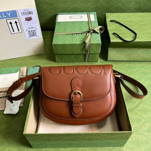 Gucci Horsebit 1955 schoudertas 675923 bruin