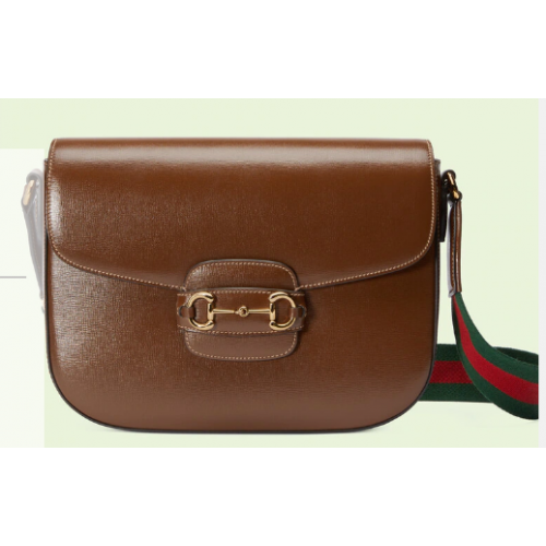 Gucci Horsebit 1955 schoudertas 700457 Bruin