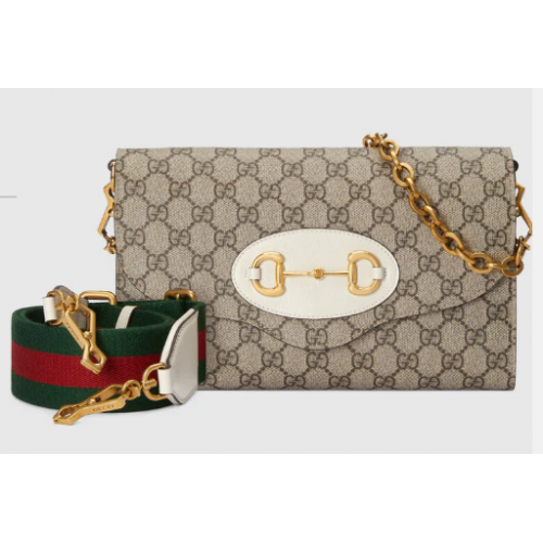 Gucci Horsebit 1955 kleine tas 677286 wit