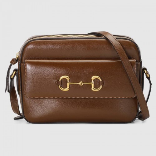 Gucci Horsebit 1955 kleine schoudertas 645454 bruin