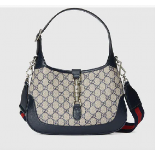Gucci Jackie 1961 kleine GG schoudertas 678843 blauw