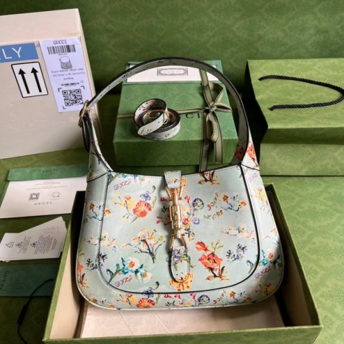Gucci Jackie 1961 kleine hobo tas 636709 lichtblauw