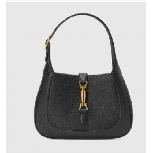 Gucci Jackie 1961 kleine natuurlijke graanzak 636709 Zwart