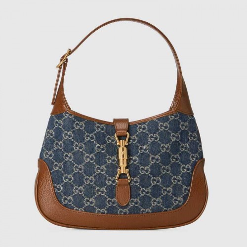 Gucci Jackie 1961 kleine schoudertas 636706 Donkerblauw