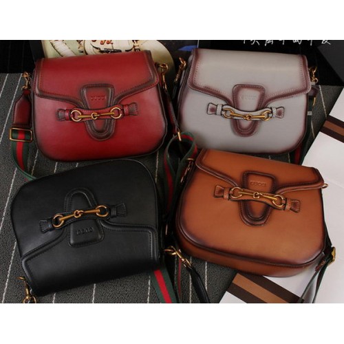 Gucci Lady Web kalfsleren schoudertas 383848