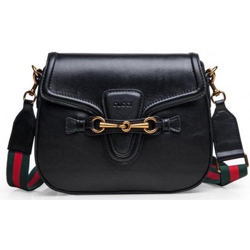 Gucci Lady Web kalfsleren schoudertassen 383848 zwart
